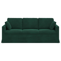 Produktbild för Soffa Mörkgrön 198 x 78 x 80 cm Sammet