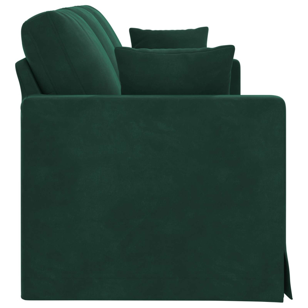 Produktbild för Soffa Mörkgrön 198 x 78 x 80 cm Sammet