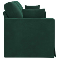 Produktbild för Soffa Mörkgrön 198 x 78 x 80 cm Sammet