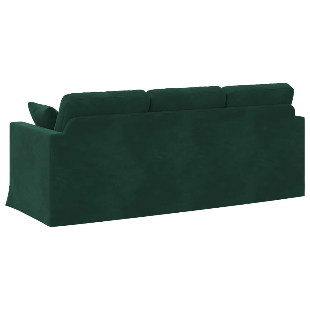Produktbild för Soffa Mörkgrön 198 x 78 x 80 cm Sammet