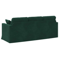 Produktbild för Soffa Mörkgrön 198 x 78 x 80 cm Sammet