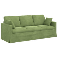 Produktbild för Soffa Ljusgrön 198 x 78 x 80 cm Sammet