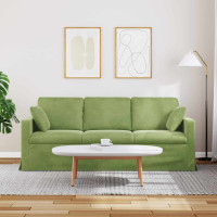 Produktbild för Soffa Ljusgrön 198 x 78 x 80 cm Sammet