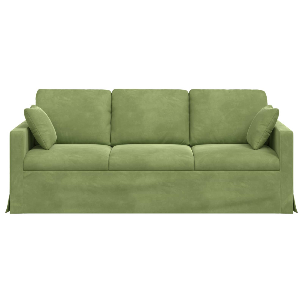 Produktbild för Soffa Ljusgrön 198 x 78 x 80 cm Sammet
