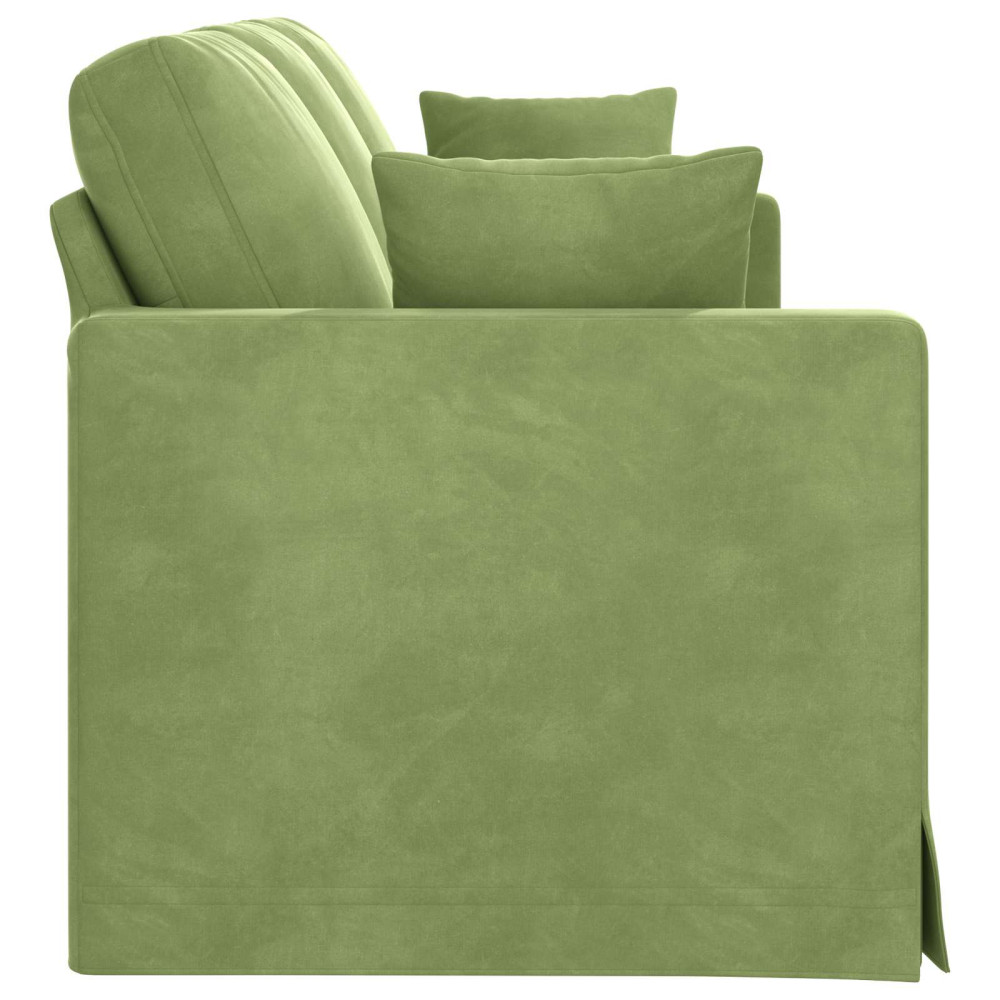 Produktbild för Soffa Ljusgrön 198 x 78 x 80 cm Sammet