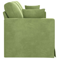 Produktbild för Soffa Ljusgrön 198 x 78 x 80 cm Sammet