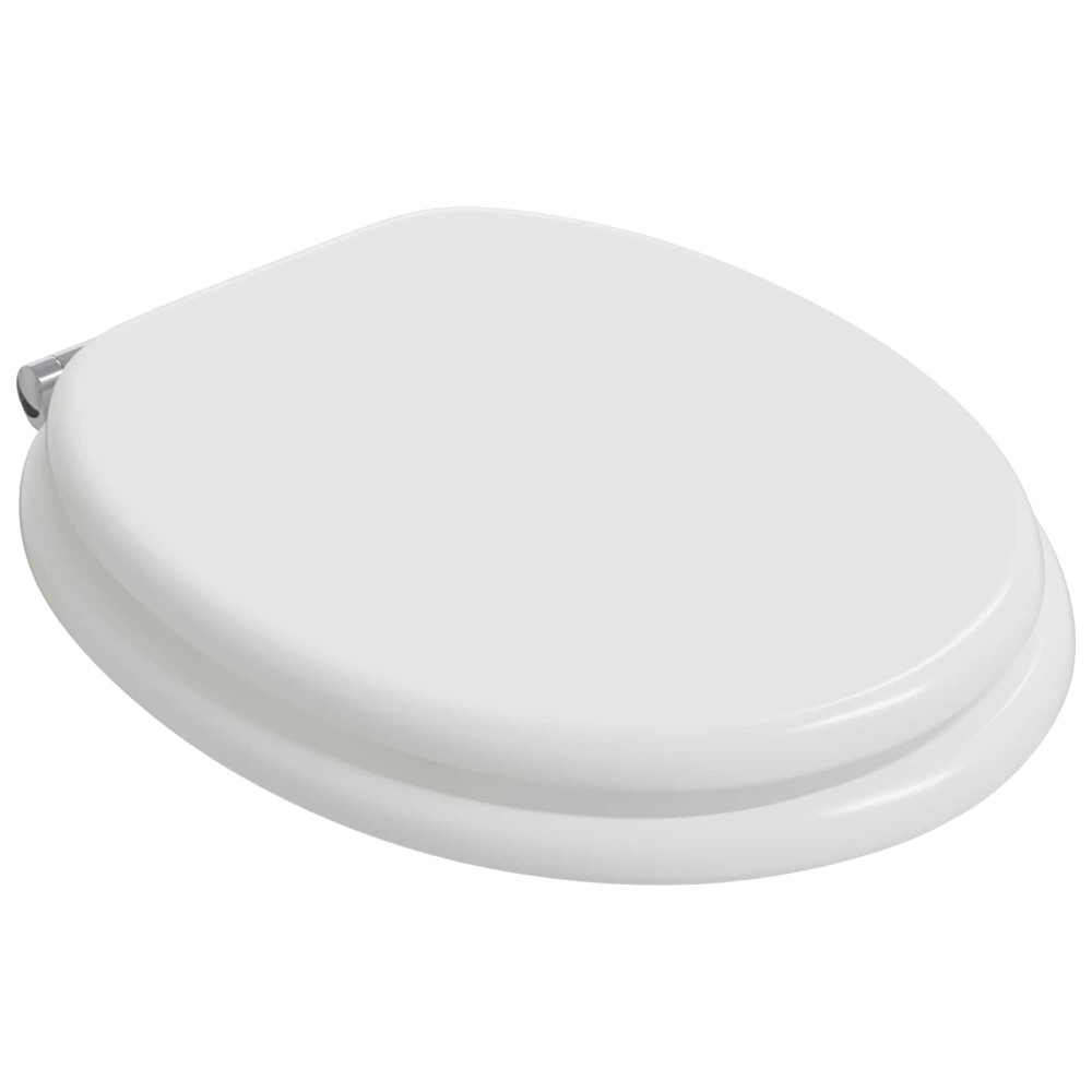 Produktbild för Mjukt stängande toalettlock Vit 44 x 38 cm MDF-board