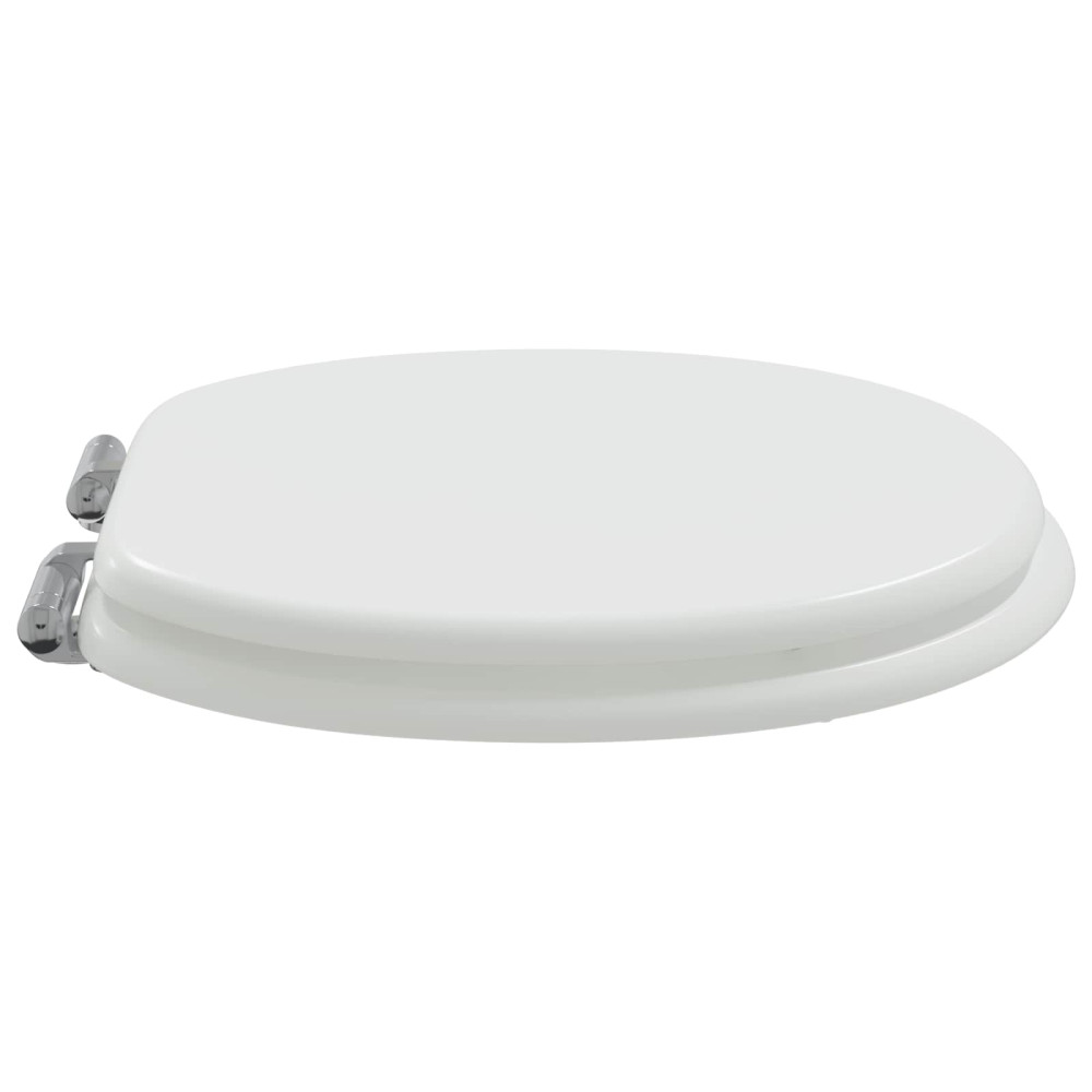 Produktbild för Mjukt stängande toalettlock Vit 44 x 38 cm MDF-board