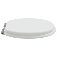 Produktbild för Mjukt stängande toalettlock Vit 44 x 38 cm MDF-board