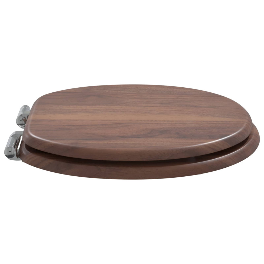 Produktbild för Mjukt stängande toalettlock Brun 44 x 38 cm MDF-board