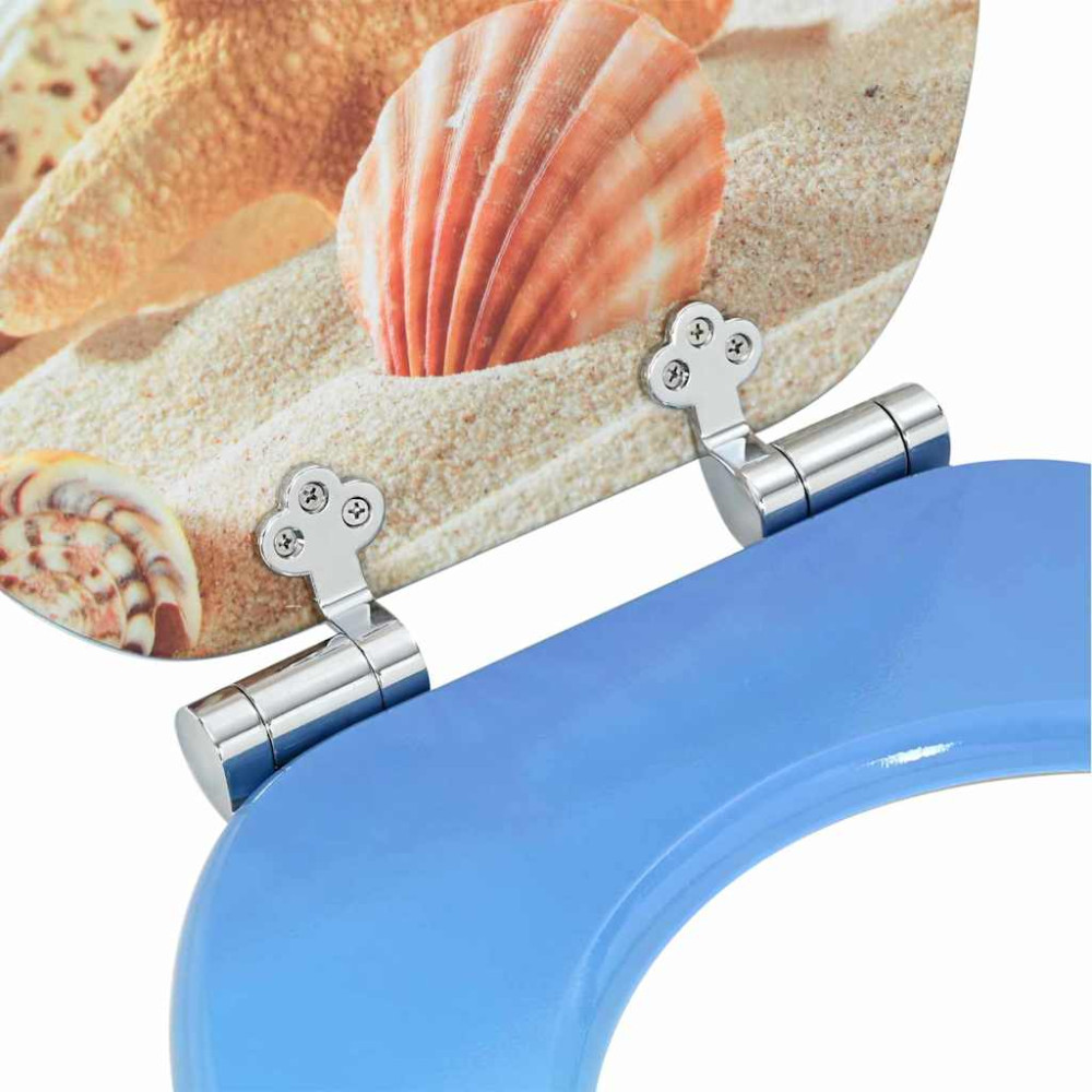 Produktbild för Mjukt stängande toalettlock Hav Muschel 44 x 38 cm MDF-board