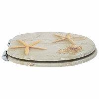 Produktbild för Mjukt stängande toalettlock Gul och Vit 44 x 38 cm MDF-board