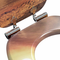 Produktbild för Mjukt stängande toalettlock Orange 44 x 38 cm MDF-board