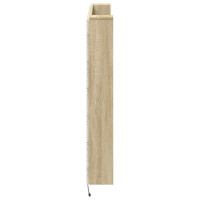 Produktbild för Huvudgavelsskåp med LED med hylla Sonoma 140 x 16,5 x 103,5 cm
