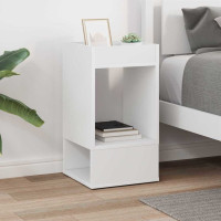 Produktbild för Sidobord Vit 30 x 30 x 56 cm Konstruerat trä