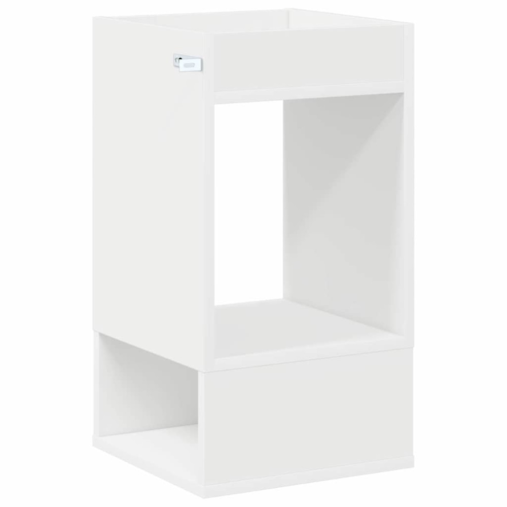 Produktbild för Sidobord Vit 30 x 30 x 56 cm Konstruerat trä