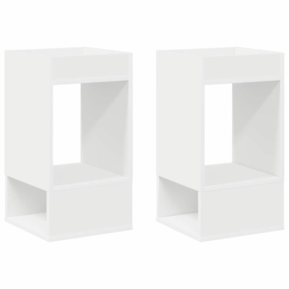Produktbild för Sidobord 2 pcs Vit 30 x 30 x 56 cm Konstruerat trä