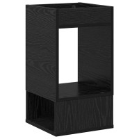 Produktbild för Sidobord Svart Ek 30 x 30 x 56 cm Konstruerat trä
