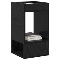 Produktbild för Sidobord Svart Ek 30 x 30 x 56 cm Konstruerat trä