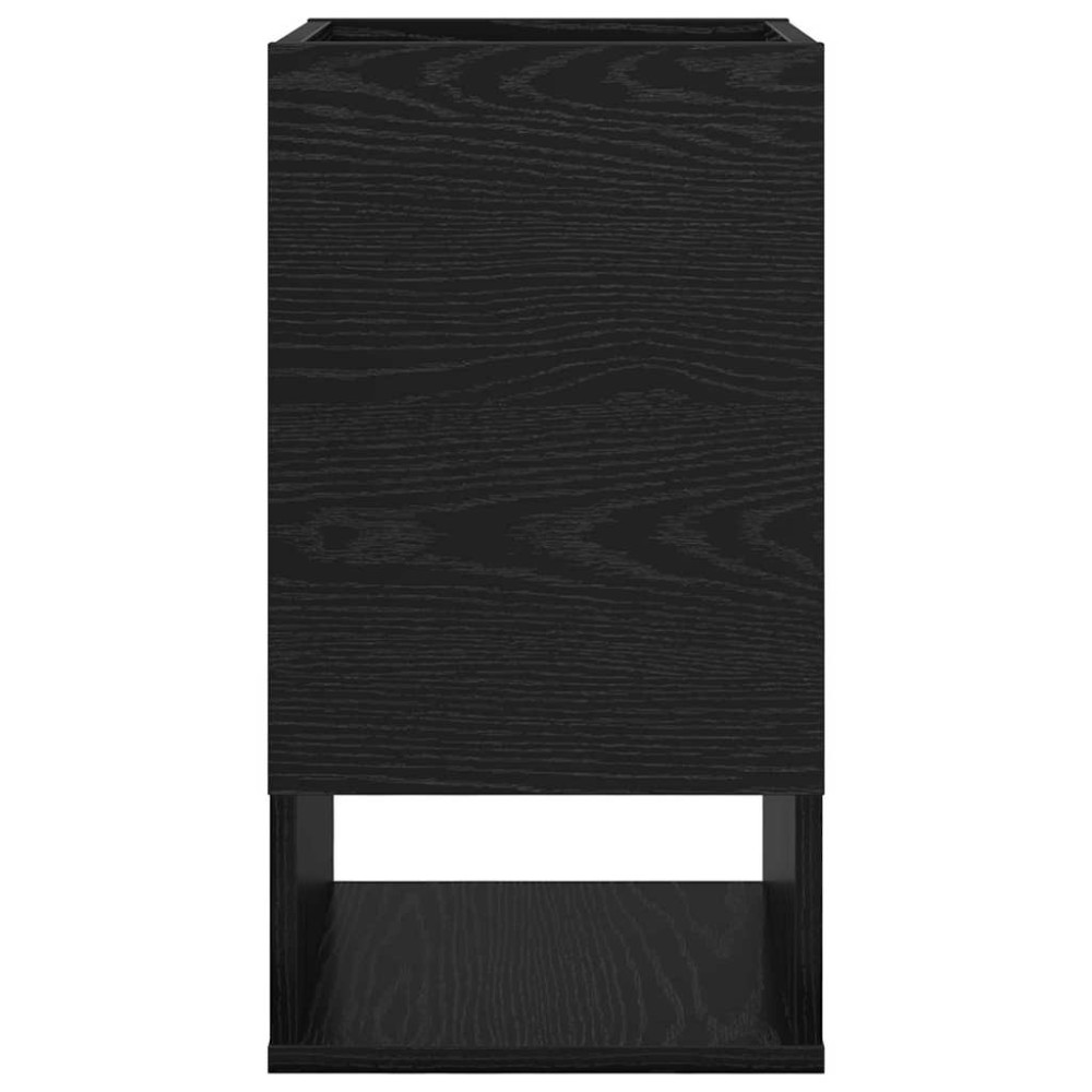Produktbild för Sidobord Svart Ek 30 x 30 x 56 cm Konstruerat trä