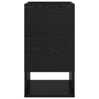 Produktbild för Sidobord Svart Ek 30 x 30 x 56 cm Konstruerat trä