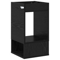 Produktbild för Sidobord Svart Ek 30 x 30 x 56 cm Konstruerat trä