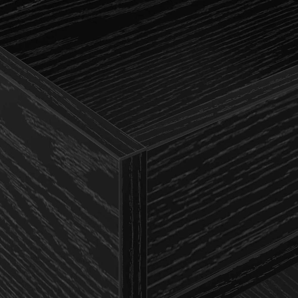 Produktbild för Sidobord Svart Ek 30 x 30 x 56 cm Konstruerat trä