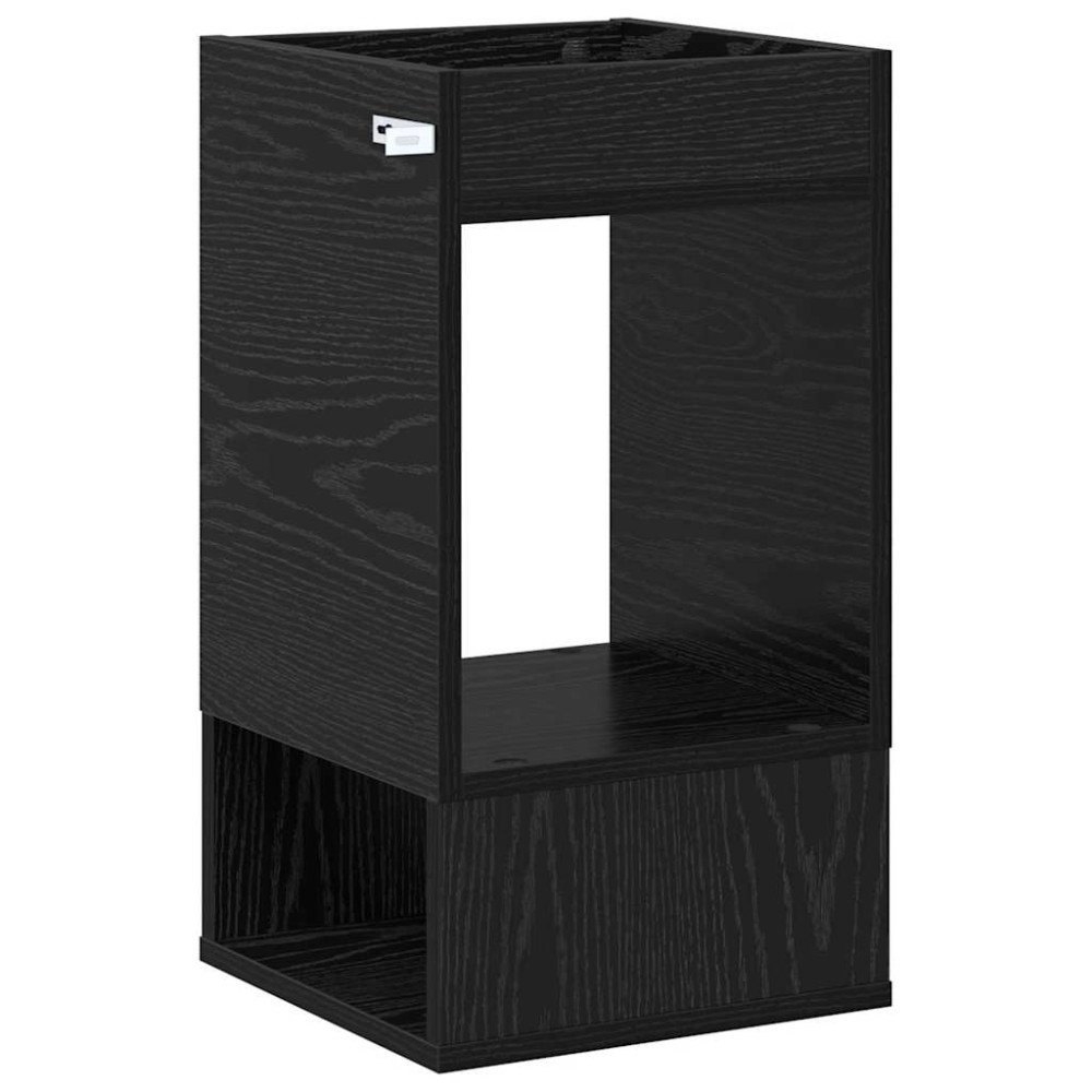 Produktbild för Sidobord 2 pcs Svart Ek 30 x 30 x 56 cm Konstruerat trä