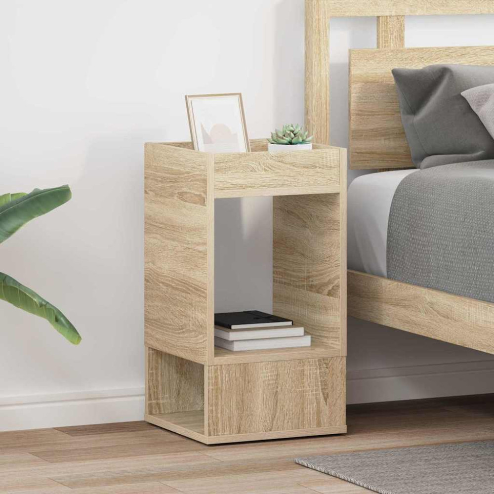 Produktbild för Sidobord 2 pcs Sonoma-ek 30 x 30 x 56 cm Konstruerat trä