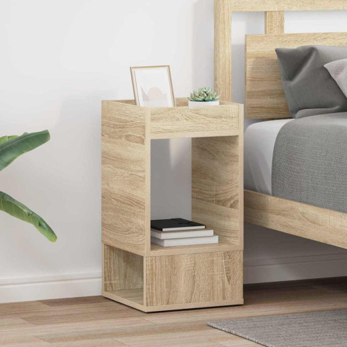 vidaXL Sidobord 2 pcs Sonoma-ek 30 x 30 x 56 cm Konstruerat trä