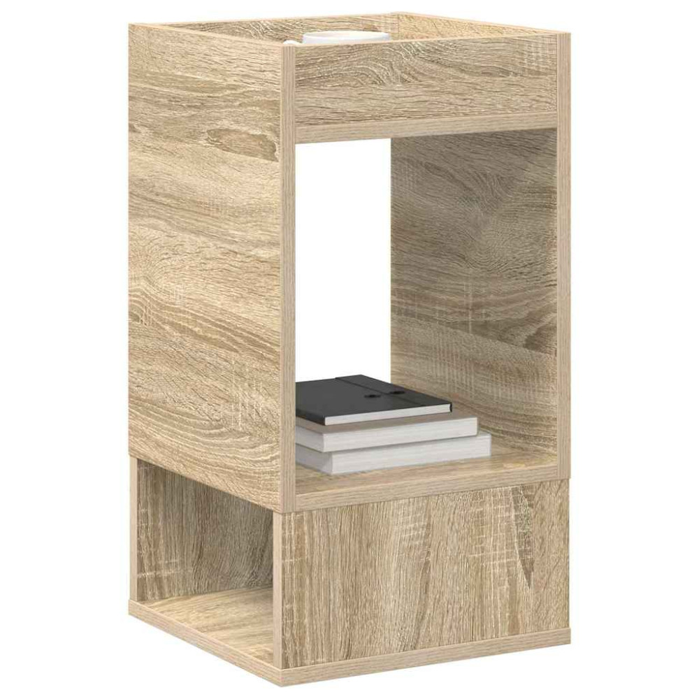 Produktbild för Sidobord 2 pcs Sonoma-ek 30 x 30 x 56 cm Konstruerat trä