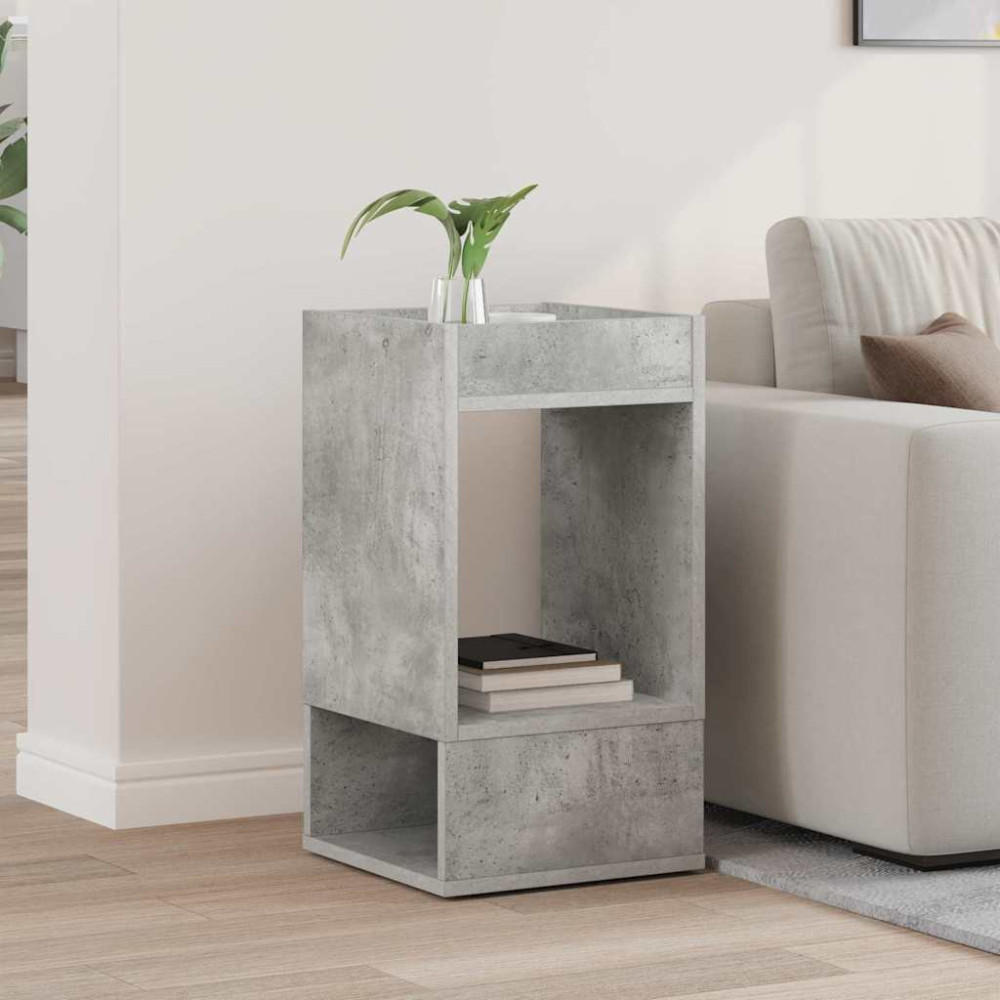 Produktbild för Sidobord Betonggrå 30 x 30 x 56 cm Konstruerat trä