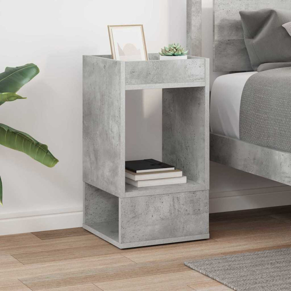 Produktbild för Sidobord Betonggrå 30 x 30 x 56 cm Konstruerat trä