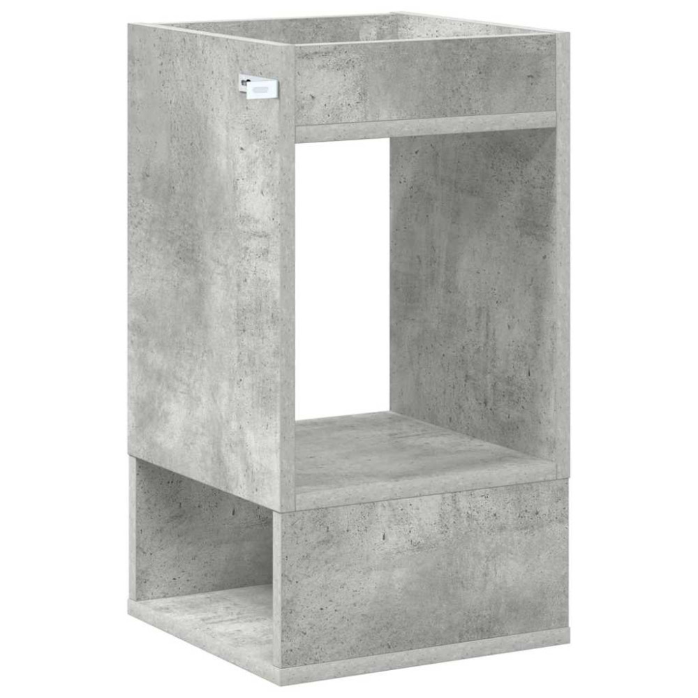 Produktbild för Sidobord Betonggrå 30 x 30 x 56 cm Konstruerat trä