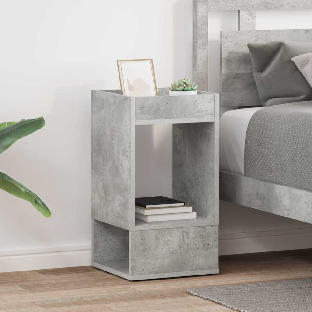 Produktbild för Sidobord 2 pcs Betonggrå 30 x 30 x 56 cm Konstruerat trä