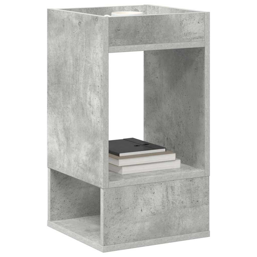 Produktbild för Sidobord 2 pcs Betonggrå 30 x 30 x 56 cm Konstruerat trä