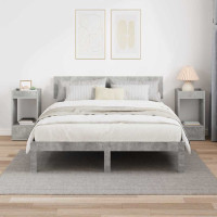 Produktbild för Sidobord 2 pcs Betonggrå 30 x 30 x 56 cm Konstruerat trä