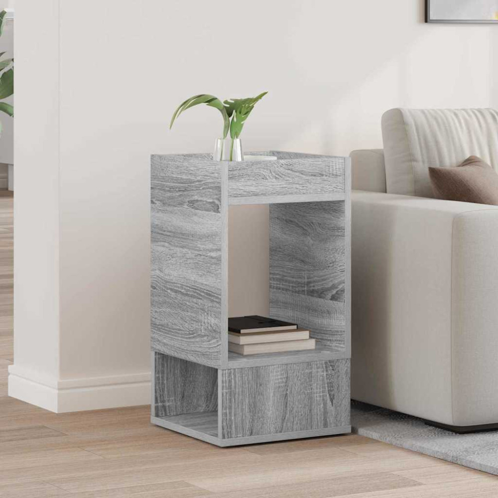 Produktbild för Sidobord Grå Sonoma 30 x 30 x 56 cm Konstruerat trä