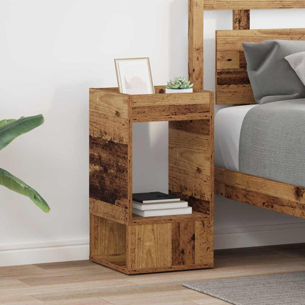 Produktbild för Sidobord 2 pcs Gammalt trä 30 x 30 x 56 cm Konstruerat trä