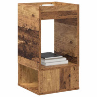 Produktbild för Sidobord 2 pcs Gammalt trä 30 x 30 x 56 cm Konstruerat trä
