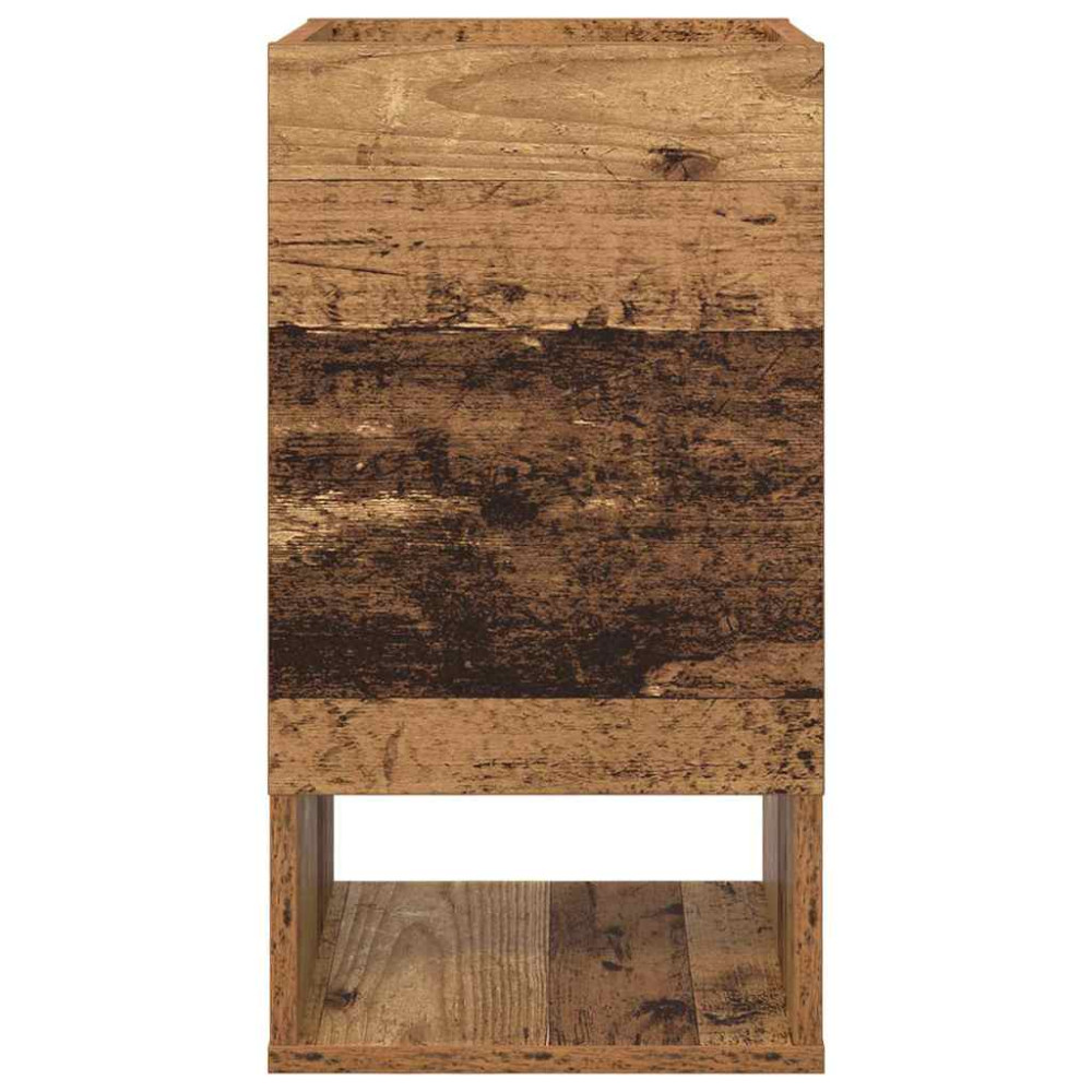 Produktbild för Sidobord 2 pcs Gammalt trä 30 x 30 x 56 cm Konstruerat trä