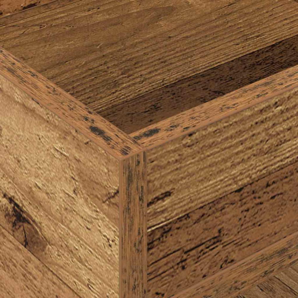 Produktbild för Sidobord 2 pcs Gammalt trä 30 x 30 x 56 cm Konstruerat trä