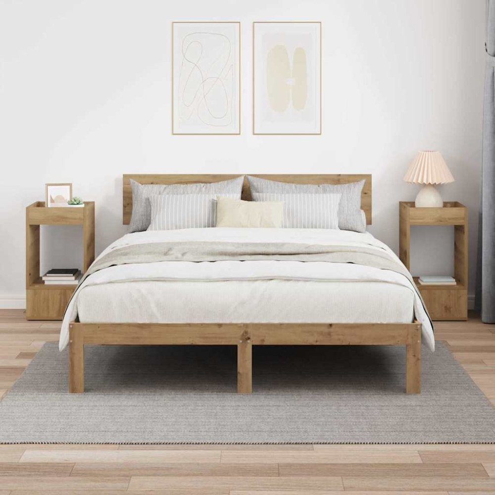 Produktbild för Sidobord 2 pcs Artisan Ek 30 x 30 x 56 cm Konstruerat trä
