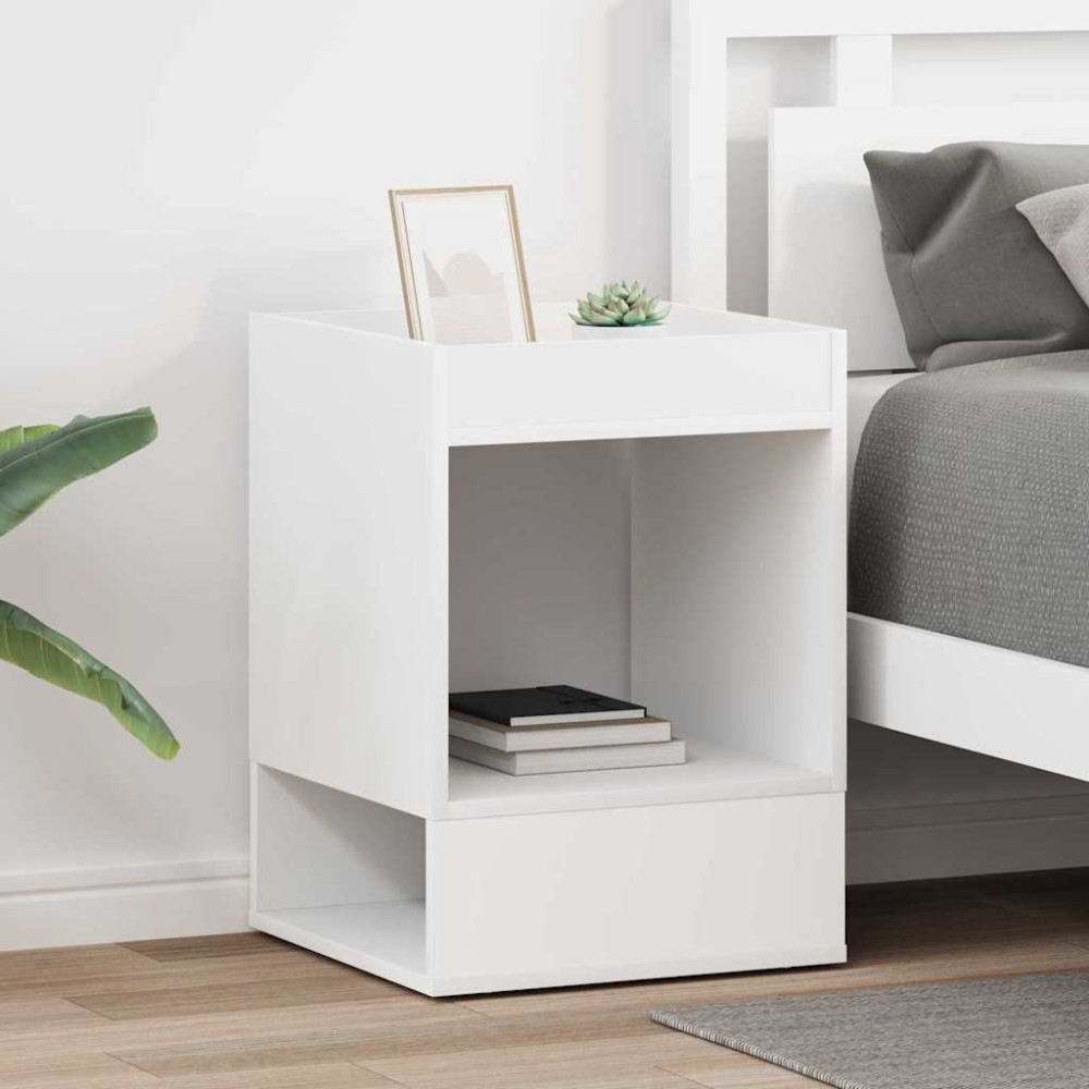 Produktbild för Sidobord 2 pcs Vit 40 x 40 x 56 cm Konstruerat trä