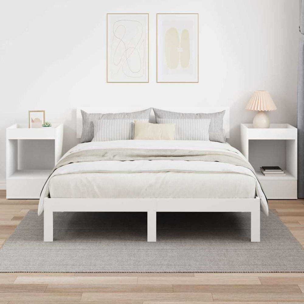 Produktbild för Sidobord 2 pcs Vit 40 x 40 x 56 cm Konstruerat trä