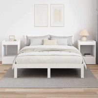 Produktbild för Sidobord 2 pcs Vit 40 x 40 x 56 cm Konstruerat trä
