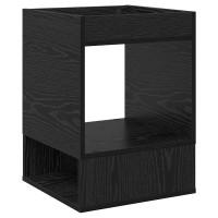 Produktbild för Sidobord Svart Ek 40 x 40 x 56 cm Konstruerat trä