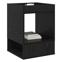 Produktbild för Sidobord Svart Ek 40 x 40 x 56 cm Konstruerat trä