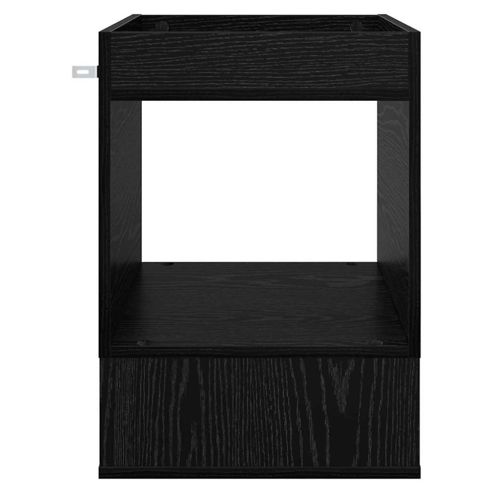 Produktbild för Sidobord Svart Ek 40 x 40 x 56 cm Konstruerat trä