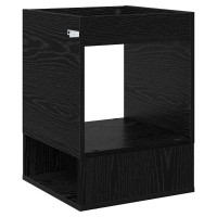 Produktbild för Sidobord 2 pcs Svart Ek 40 x 40 x 56 cm Konstruerat trä